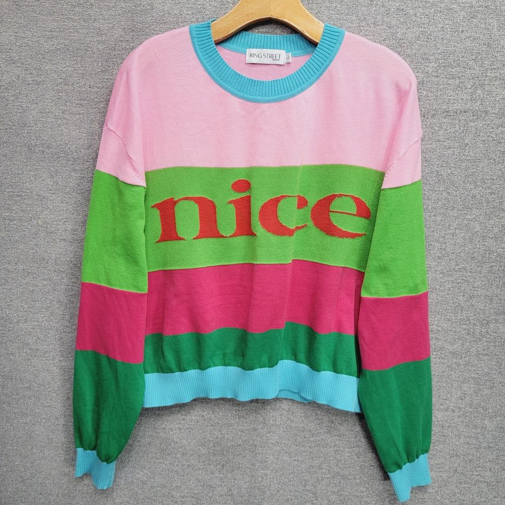 RING STREET DESIGNS CHRISTMAS SWEATER, SIZE L